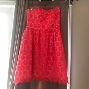 Bright Pink Lilly Pulitzer Dress with pearl Detail